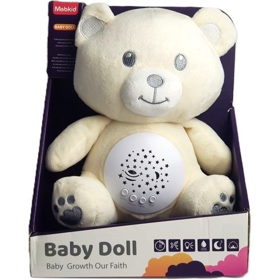 خرس نرم زیبا چراغ خواب موزیکال چراغدار